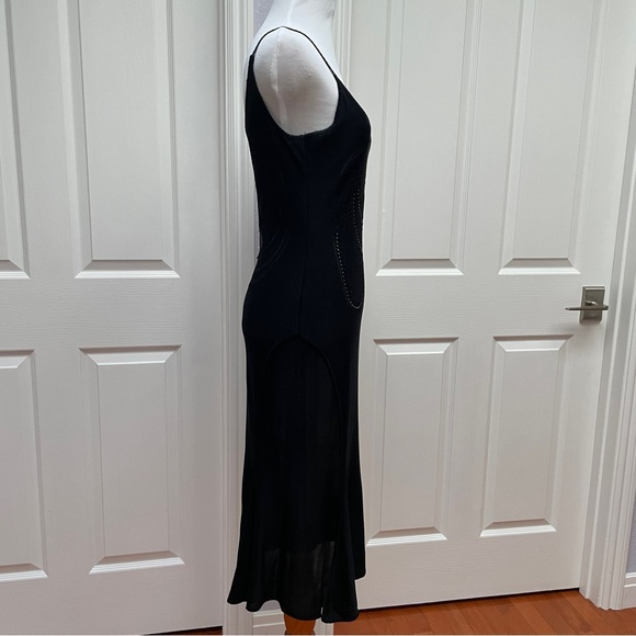 John Galliano Silk brocade black bias cut slip dress - Picture 3 of 16